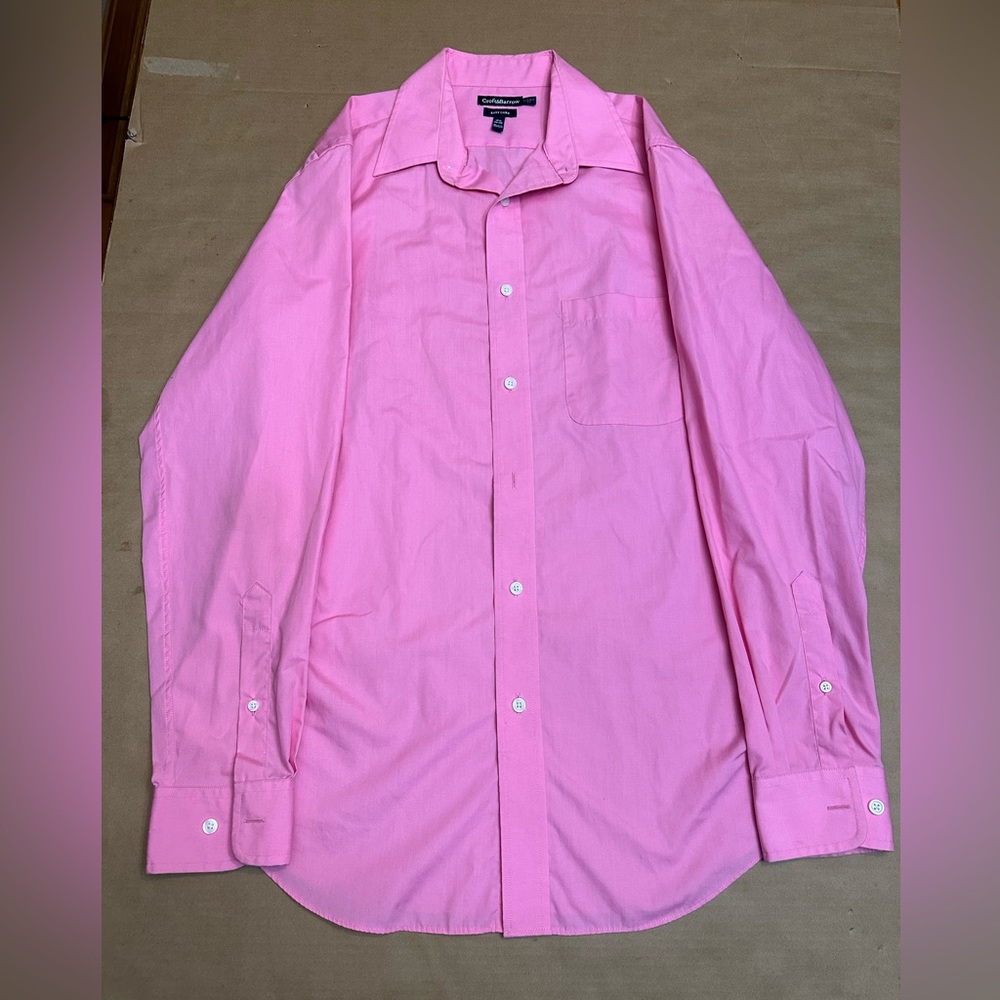 Croft & Barrow , Men's dress Shirt, Boy Pink, Long Sleeve, Classic fit